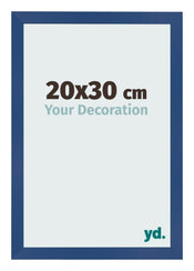 Cadre Photo 20x30 cm Bleu Fonce MDF Bologna De Face Mesure | Yourdecoration.fr