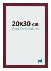 Cadre Photo 20x30 cm Vin Rouge Patine MDF Bologna De Face Mesure | Yourdecoration.fr