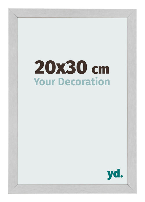 Cadre Photo 20x30cm Acier Inoxydable MDF Bologna De Face Mesure | Yourdecoration.fr