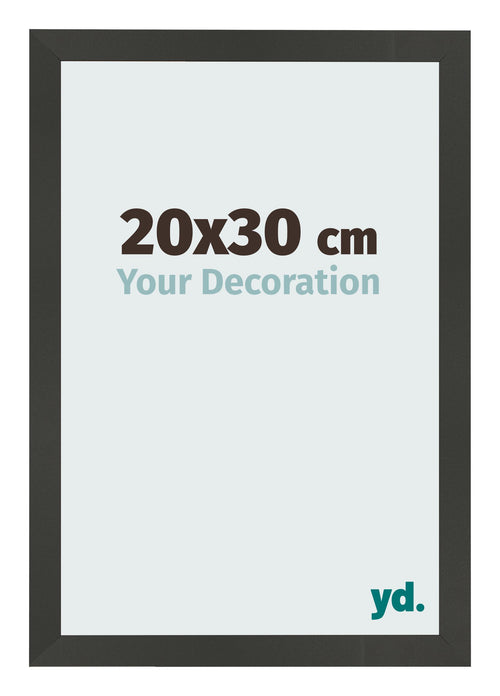Cadre Photo 20x30cm Anthracite MDF Bologna De Face Mesure | Yourdecoration.fr