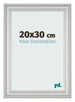 Cadre Photo 20x30cm Argent Mat MDF Lazio De Face Mesure | Yourdecoration.fr