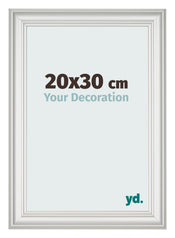 Cadre Photo 20x30cm Blanc Patine MDF Lazio De Face Mesure | Yourdecoration.fr