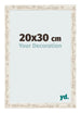Cadre Photo 20x30cm Blanc Vintage MDF Bologna De Face Mesure | Yourdecoration.fr