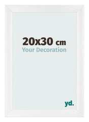 Cadre Photo 20x30cm Blanc Vintage MDF Pisa De Face Mesure | Yourdecoration.fr