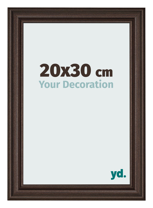 Cadre Photo 20x30cm Chene Fonce MDF Lazio De Face Mesure | Yourdecoration.fr