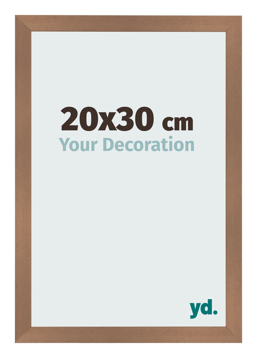 Cadre Photo 20x30cm Cuivre Décor MDF Bologna De Face Mesure | Yourdecoration.fr