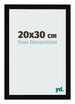 Cadre Photo 20x30cm Noir Brillant MDF Bologna De Face Mesure | Yourdecoration.fr