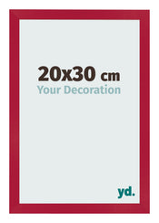 Cadre Photo 20x30cm Rouge MDF Bologna De Face Mesure | Yourdecoration.fr