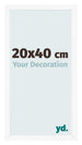 Cadre Photo 20x40 cm Blanc Mat MDF Bologna De Face Mesure | Yourdecoration.fr