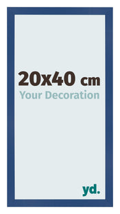 Cadre Photo 20x40 cm Bleu Fonce MDF Bologna De Face Mesure | Yourdecoration.fr