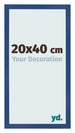 Cadre Photo 20x40 cm Bleu Fonce MDF Bologna De Face Mesure | Yourdecoration.fr