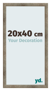 Cadre Photo 20x40 cm Metal Vintage MDF Bologna De Face Mesure | Yourdecoration.fr