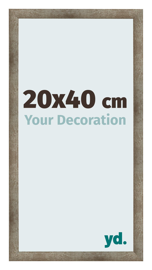 Cadre Photo 20x40 cm Metal Vintage MDF Bologna De Face Mesure | Yourdecoration.fr