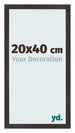Cadre Photo 20x40 cm Noir Mat MDF Bologna De Face Mesure | Yourdecoration.fr