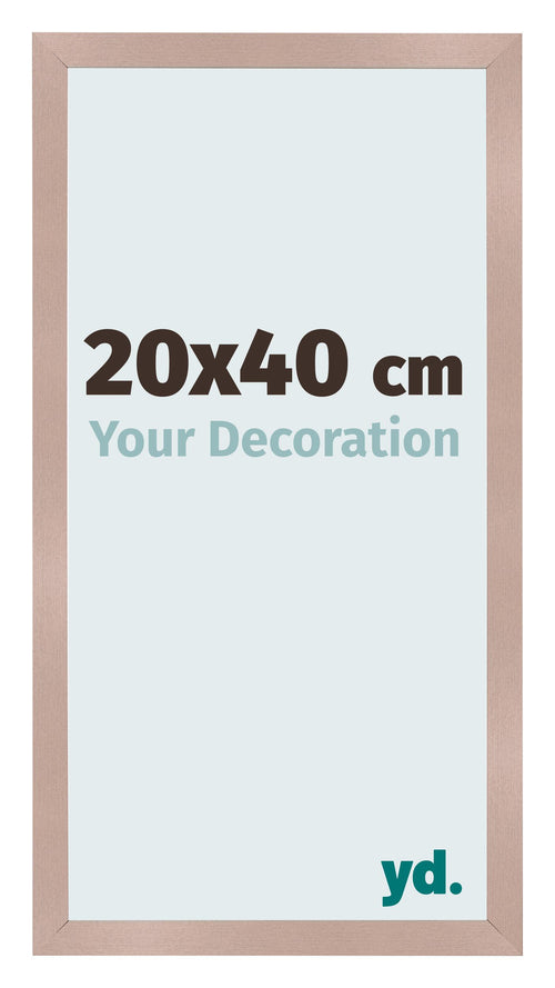 Cadre Photo 20x40 cm Rose Ancien MDF Bologna De Face Mesure | Yourdecoration.fr