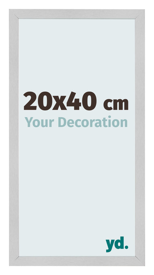 Cadre Photo 20x40cm Acier Inoxydable MDF Bologna De Face Mesure | Yourdecoration.fr