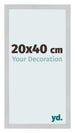 Cadre Photo 20x40cm Acier Inoxydable MDF Bologna De Face Mesure | Yourdecoration.fr