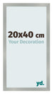 Cadre Photo 20x40cm Aluminium Brossé MDF Bologna De Face Mesure | Yourdecoration.fr