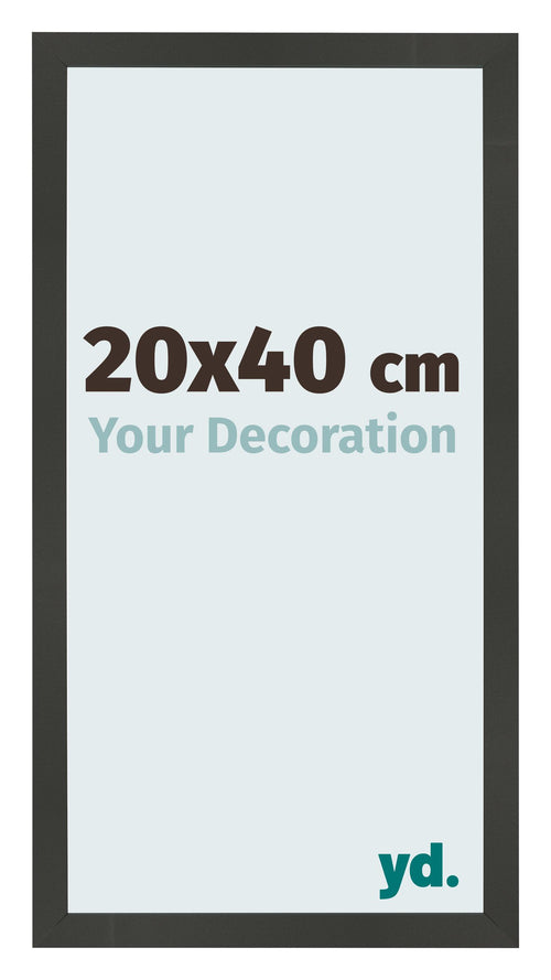 Cadre Photo 20x40cm Anthracite MDF Bologna De Face Mesure | Yourdecoration.fr