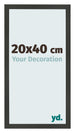 Cadre Photo 20x40cm Anthracite MDF Bologna De Face Mesure | Yourdecoration.fr