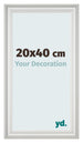 Cadre Photo 20x40cm Blanc Patine MDF Lazio De Face Mesure | Yourdecoration.fr