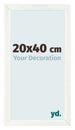 Cadre Photo 20x40cm Blanc Vintage MDF Pisa De Face Mesure | Yourdecoration.fr