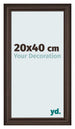 Cadre Photo 20x40cm Chene Fonce MDF Lazio De Face Mesure | Yourdecoration.fr