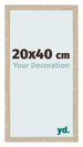 Cadre Photo 20x40cm Chêne Sonoma MDF Bologna De Face Mesure | Yourdecoration.fr