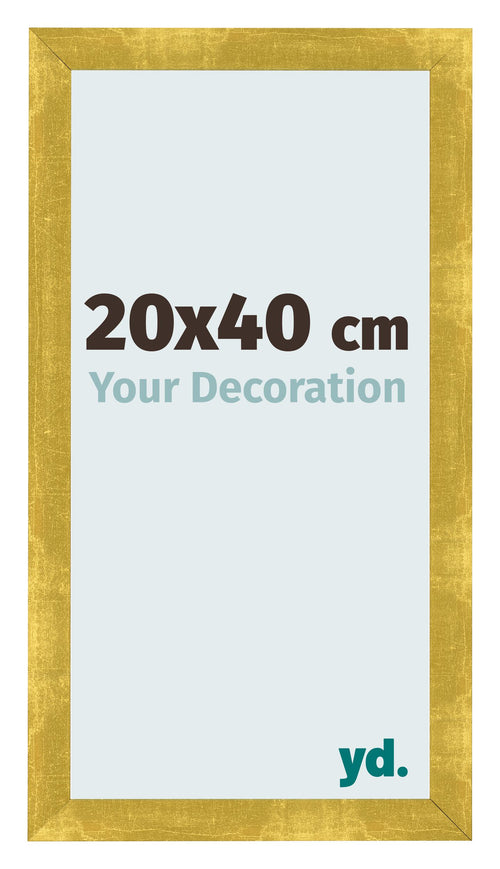 Cadre Photo 20x40cm Or Vintage MDF Pisa De Face Mesure | Yourdecoration.fr