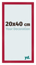 Cadre Photo 20x40cm Rouge MDF Bologna De Face Mesure | Yourdecoration.fr