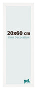 Cadre Photo 20x60 cm Blanc Brillant MDF Bologna De Face Mesure | Yourdecoration.fr