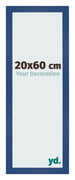 Cadre Photo 20x60 cm Bleu Fonce MDF Bologna De Face Mesure | Yourdecoration.fr