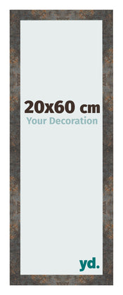 Cadre Photo 20x60 cm Metal Oxyde MDF Bologna De Face Mesure | Yourdecoration.fr