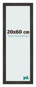 Cadre Photo 20x60 cm Noir Mat MDF Bologna De Face Mesure | Yourdecoration.fr
