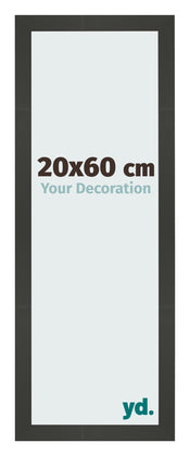 Cadre Photo 20x60cm Anthracite MDF Bologna De Face Mesure | Yourdecoration.fr