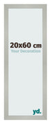 Cadre Photo 20x60cm Argent Mat MDF Bologna De Face Mesure | Yourdecoration.fr