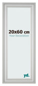 Cadre Photo 20x60cm Argent Mat MDF Lazio De Face Mesure | Yourdecoration.fr