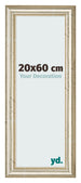 Cadre Photo 20x60cm Brillance Metallique MDF Lazio De Face Mesure | Yourdecoration.fr
