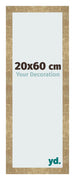 Cadre Photo 20x60cm Or Antique MDF Bologna De Face Mesure | Yourdecoration.fr
