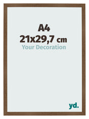 Cadre Photo 21x29 7 cm A4 Chene Rustique MDF Bologna De Face Mesure | Yourdecoration.fr