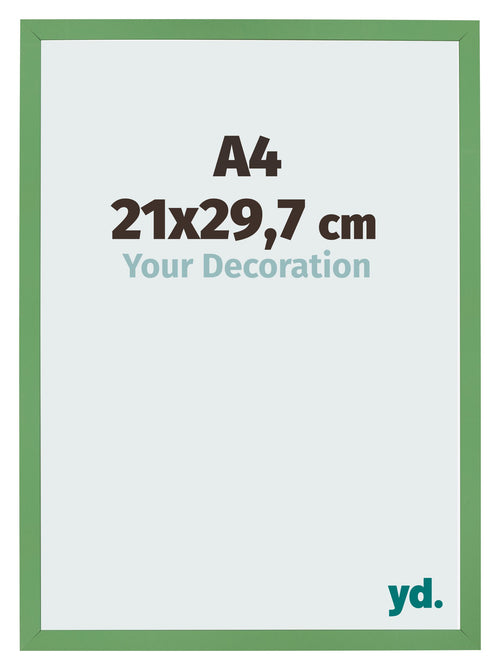 Cadre Photo 21x29 7 cm A4 Vert MDF Bologna De Face Mesure | Yourdecoration.fr