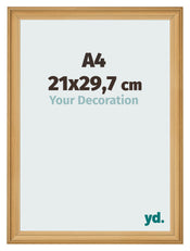 Cadre Photo 21x29 7cm A4 De Pin Grain de Bois MDF Lazio De Face Mesure | Yourdecoration.fr