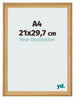 Cadre Photo 21x29 7cm A4 De Pin Grain de Bois MDF Lazio De Face Mesure | Yourdecoration.fr