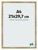 Cadre Photo 21x29 7cm A4 Or Antique MDF Bologna De Face Mesure | Yourdecoration.fr