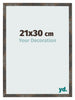 Cadre Photo 21x30 cm Metal Oxyde MDF Bologna De Face Mesure | Yourdecoration.fr