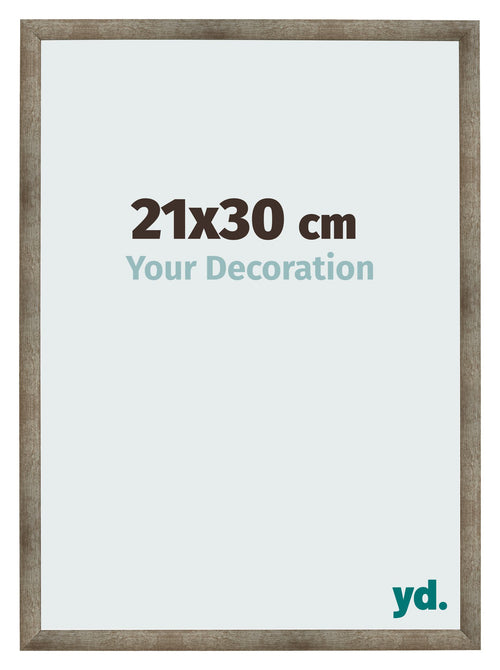 Cadre Photo 21x30 cm Metal Vintage MDF Bologna De Face Mesure | Yourdecoration.fr
