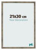 Cadre Photo 21x30 cm Metal Vintage MDF Bologna De Face Mesure | Yourdecoration.fr