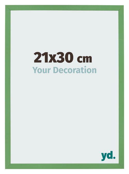 Cadre Photo 21x30 cm Vert MDF Bologna De Face Mesure | Yourdecoration.fr