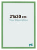Cadre Photo 21x30 cm Vert MDF Bologna De Face Mesure | Yourdecoration.fr