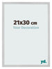 Cadre Photo 21x30cm Acier Inoxydable MDF Bologna De Face Mesure | Yourdecoration.fr